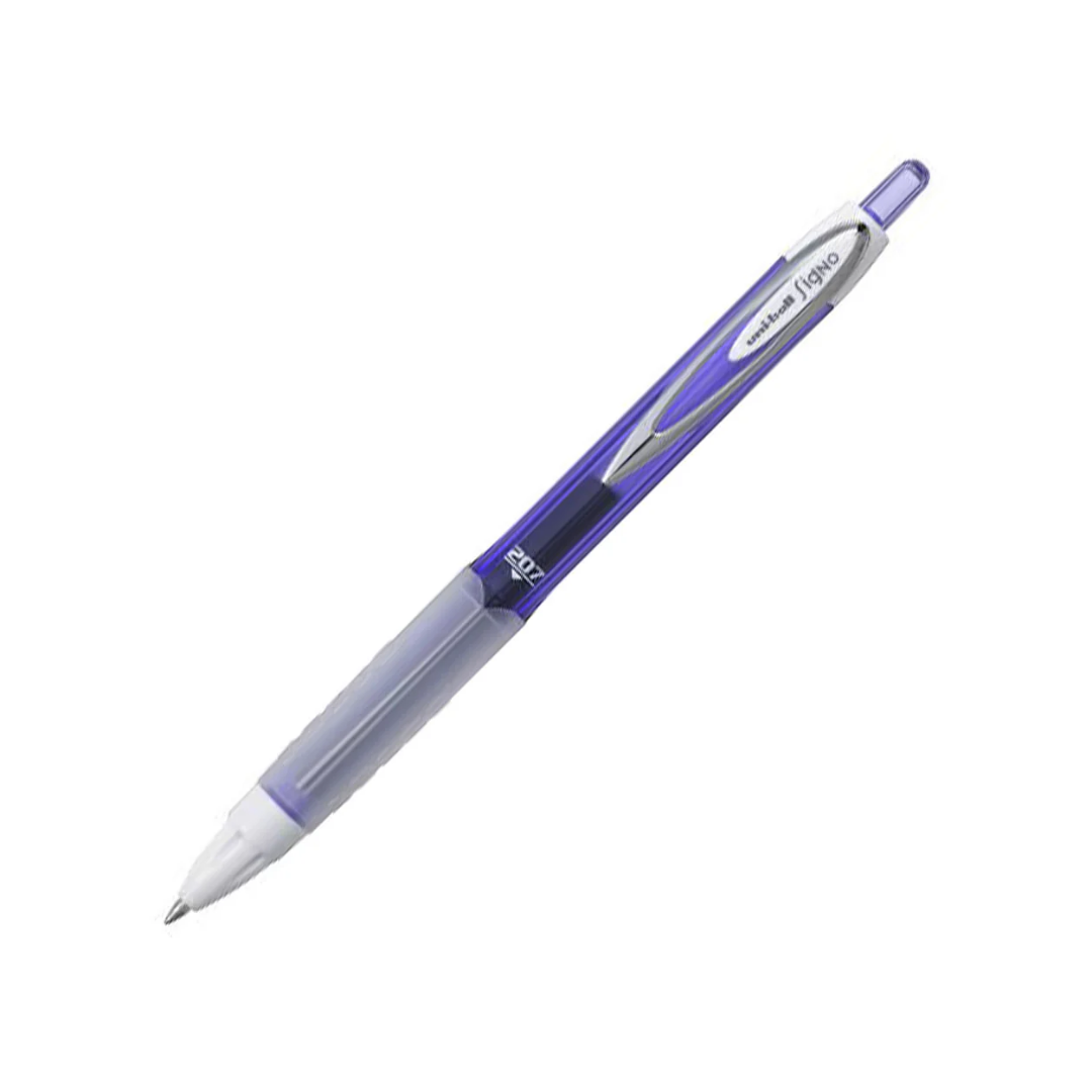 Lápiz Gel Retráctil Signo 207F – 0,7 mm – Morado