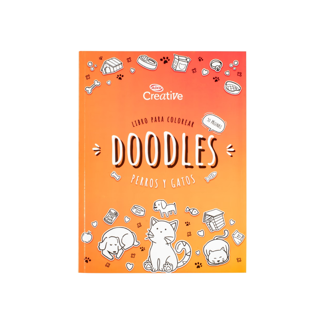 Libro para colorear – Doodles Perros y Gatos 