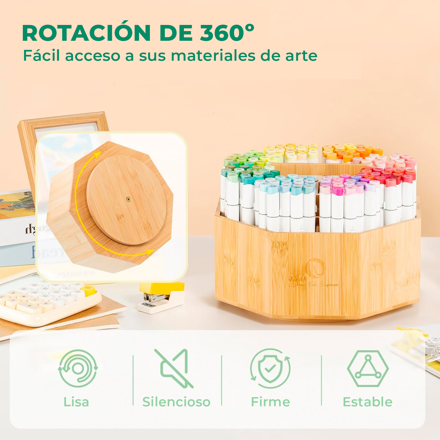 Organizador Bambú Giratorio 360º