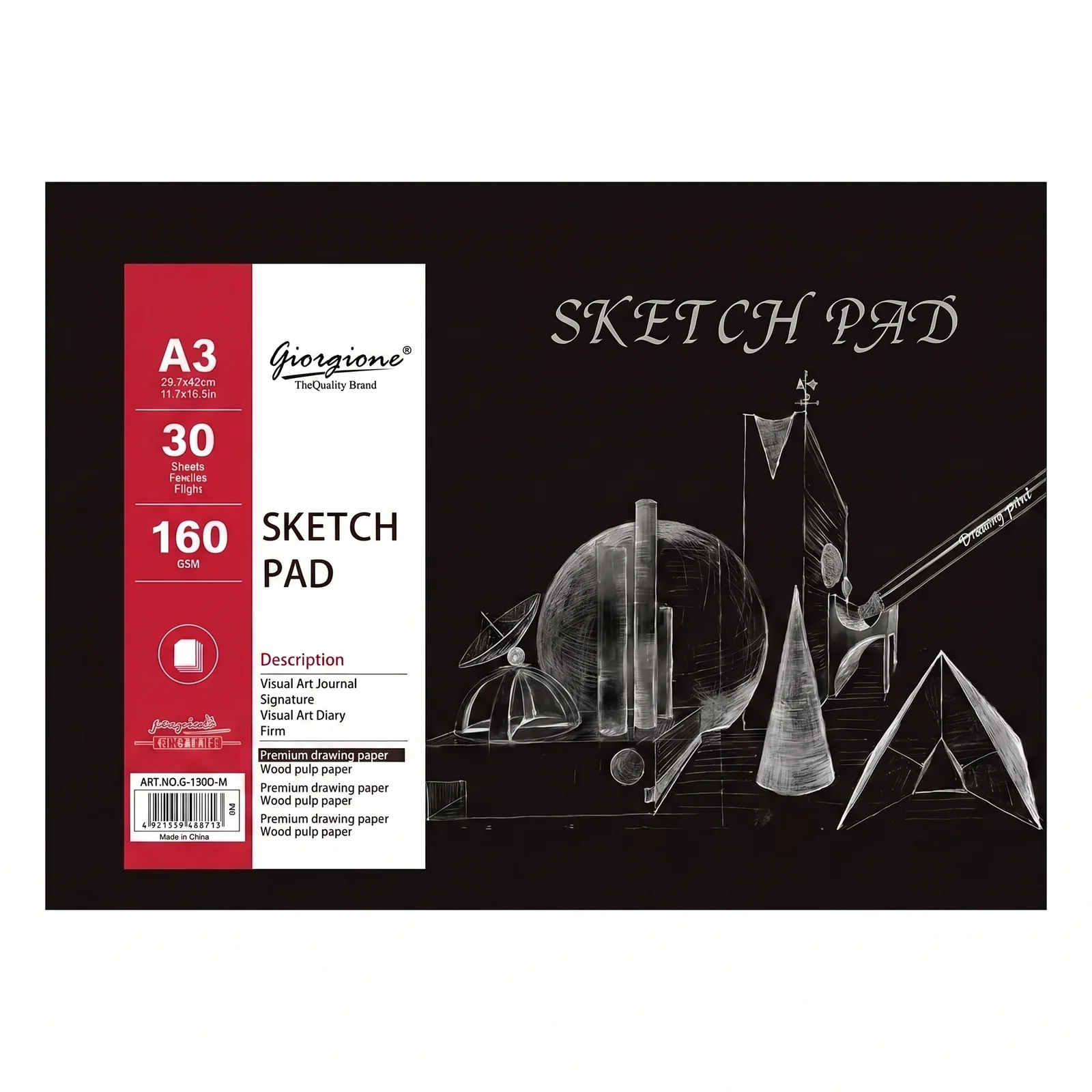 Sketch Pad Giorgione A3 Horizontal 160 g - 30 Hojas