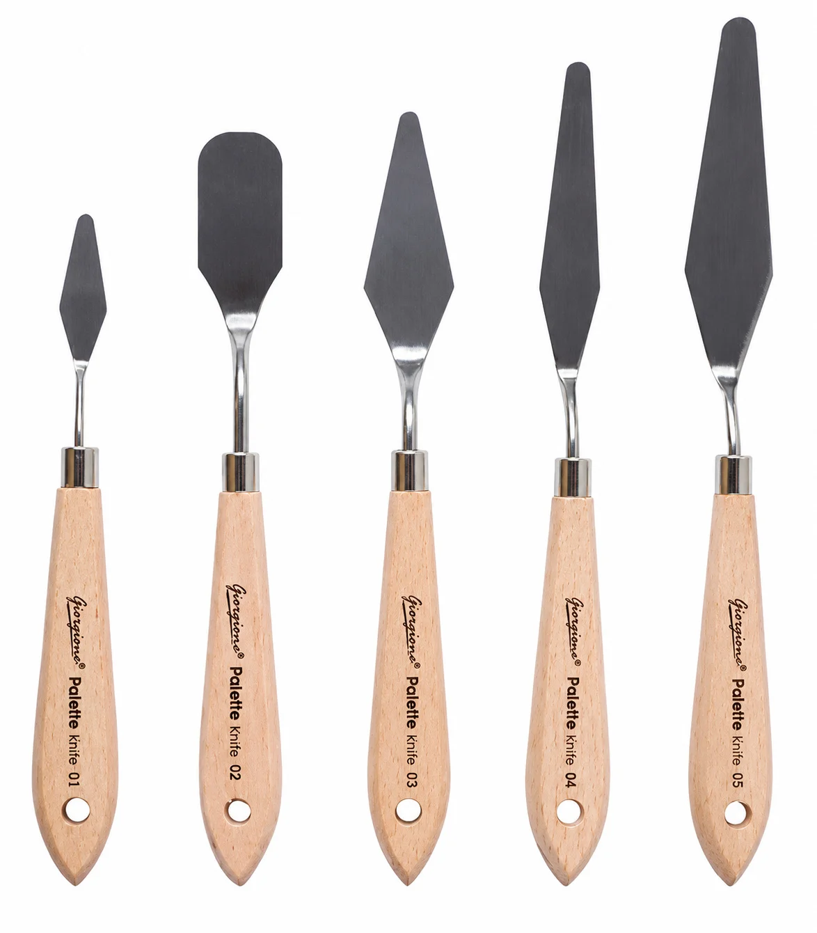 Set 5 Espátulas Giorgione con Mango de Madera
