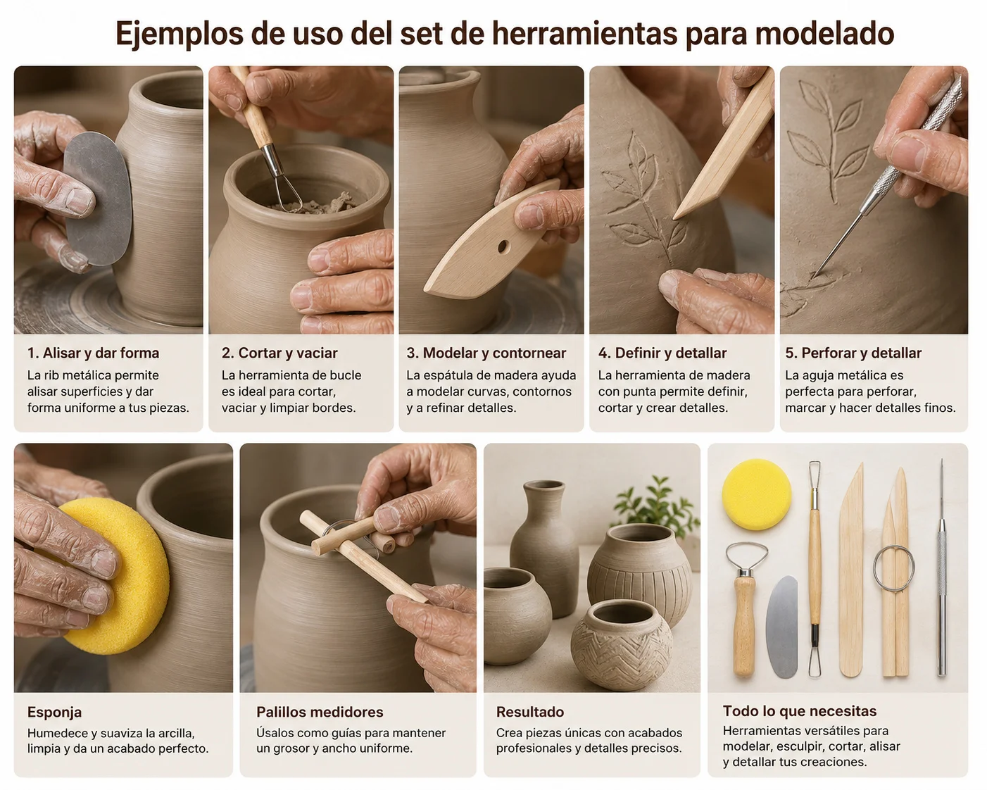 Set 25 Herramientas de Modelado Giorgione con Estuche