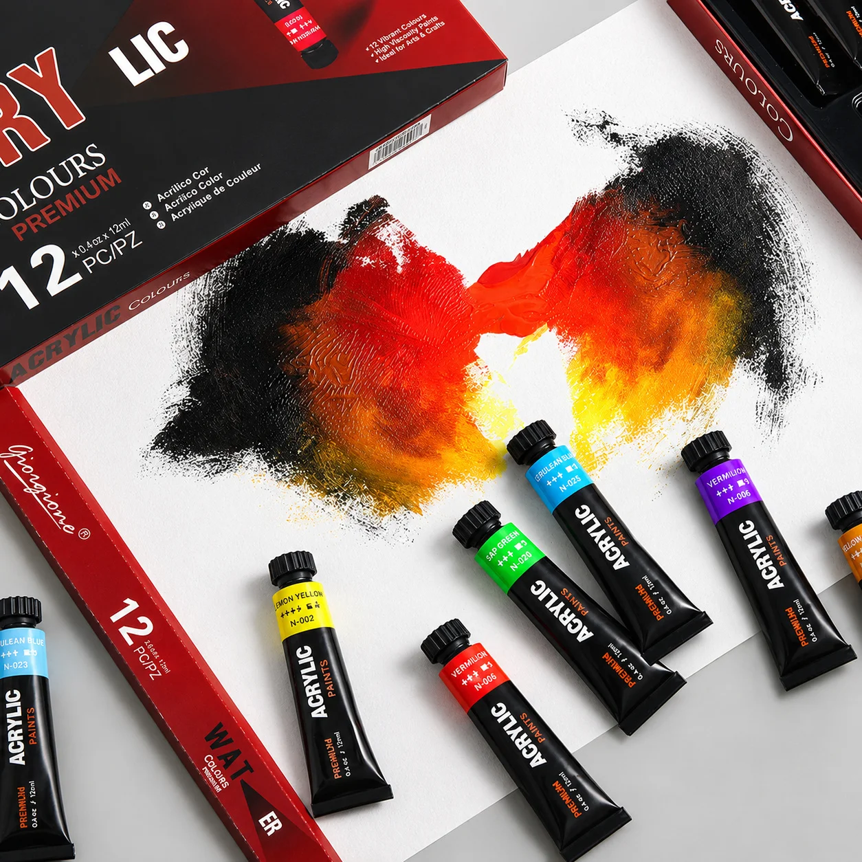 Set 12 Pinturas Acrílicas Giorgione – 12 ml