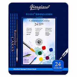 Set 24 Acuarelas Giorgione con Pincel de Agua