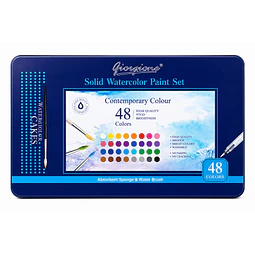 Set 48 Acuarelas Giorgione con Accesorios