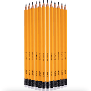 Lápiz Grafito HB Nº2 con  Goma de Borrar