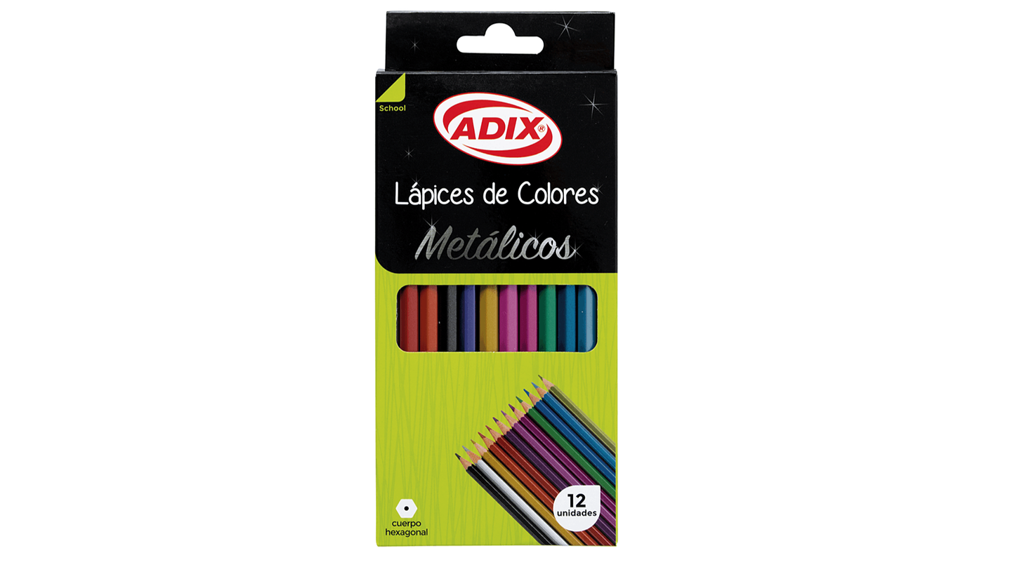 Set de Lápices 12 Colores Metálicos 1
