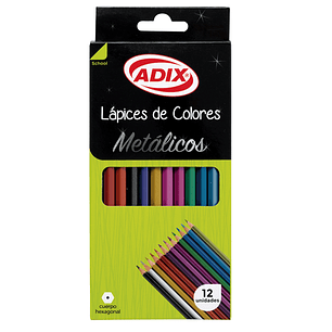 Set de Lápices 12 Colores Metálicos