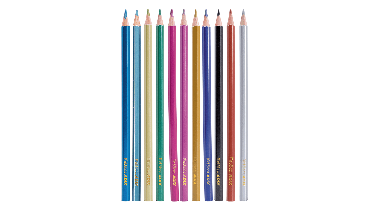 Set de Lápices 12 Colores Metálicos 2