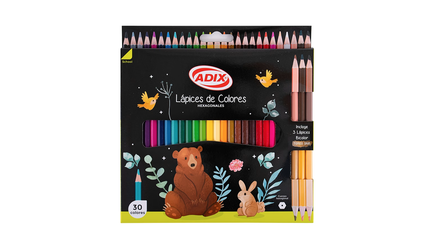 Set 24 Lápices de Colores + 3 Lápices Bicolor Skin 1