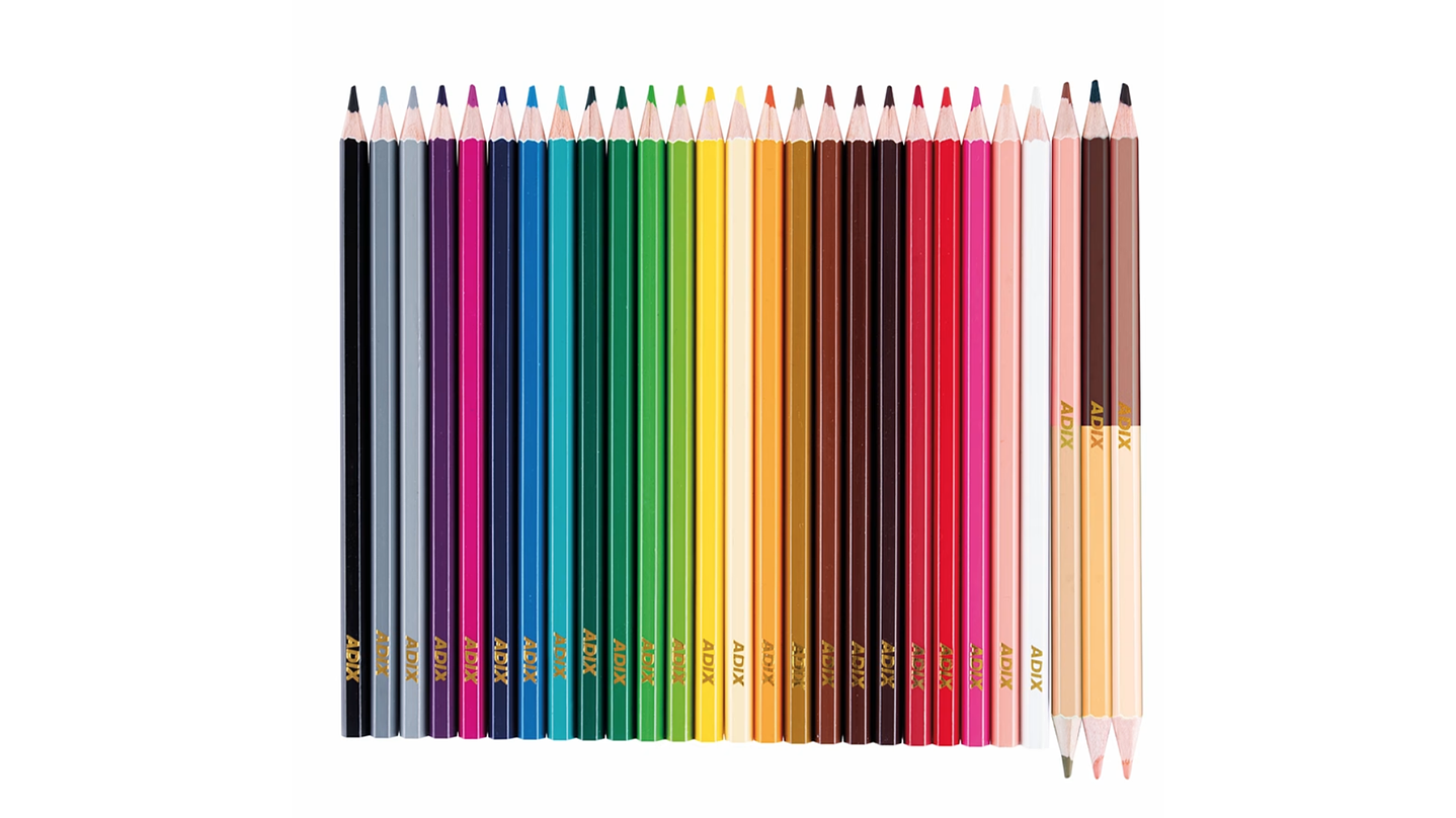 Set 24 Lápices de Colores + 3 Lápices Bicolor Skin 2