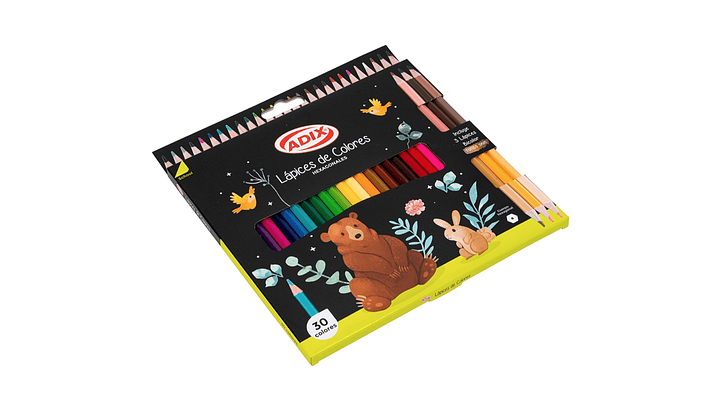 Set 24 Lápices de Colores + 3 Lápices Bicolor Skin 4