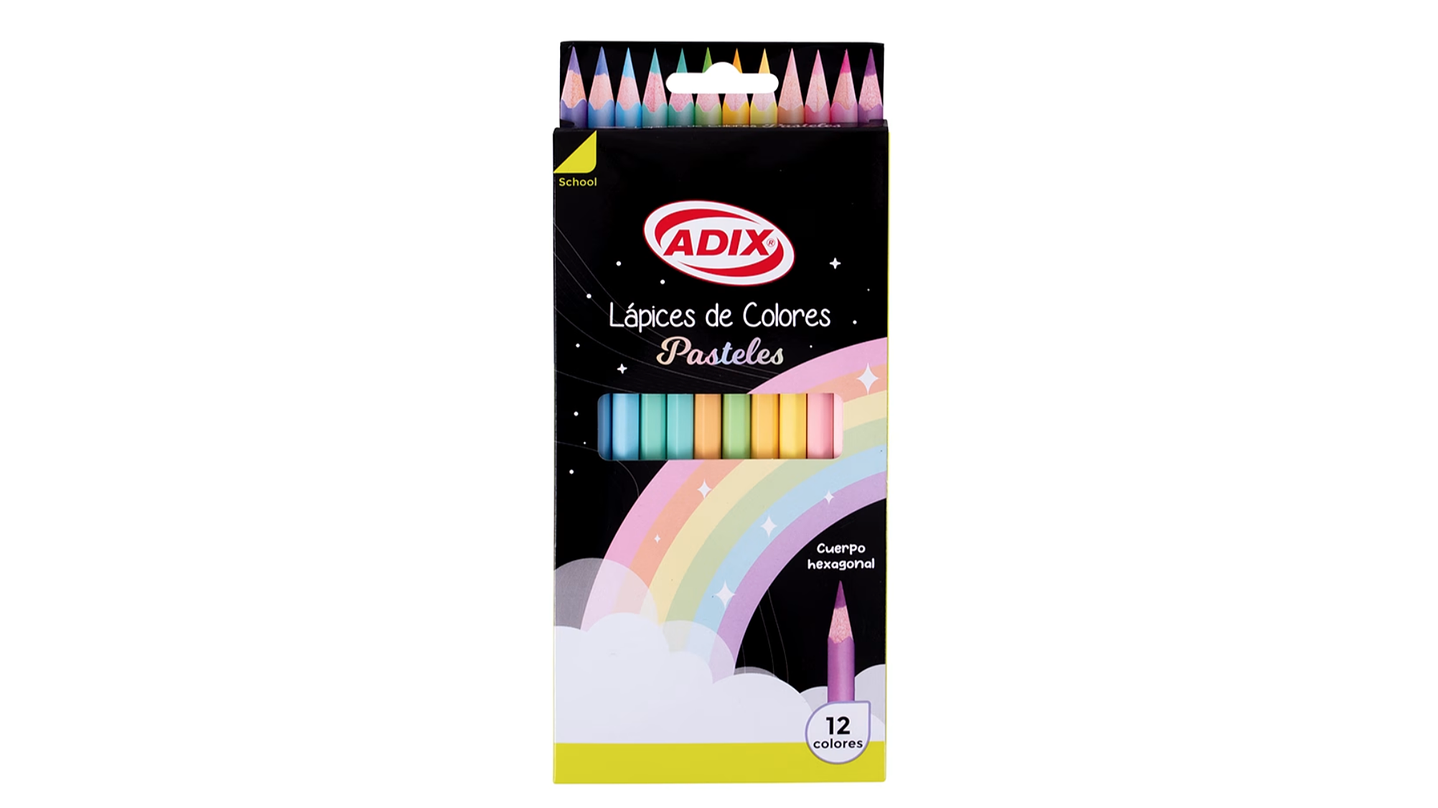 Set de Lápices 12 Colores Pasteles 1