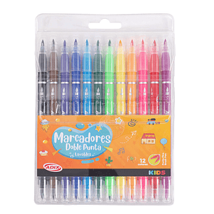 Set Marcadores 12 Colore Doble Punta