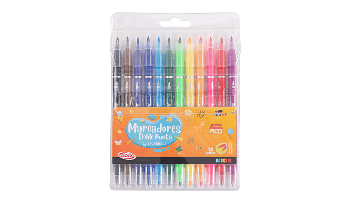 Set Marcadores 12 Colore Doble Punta 1