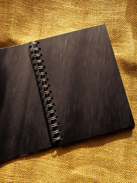 Cuaderno de hoja negra A5