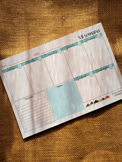 Planificador semanal de escritorio B5