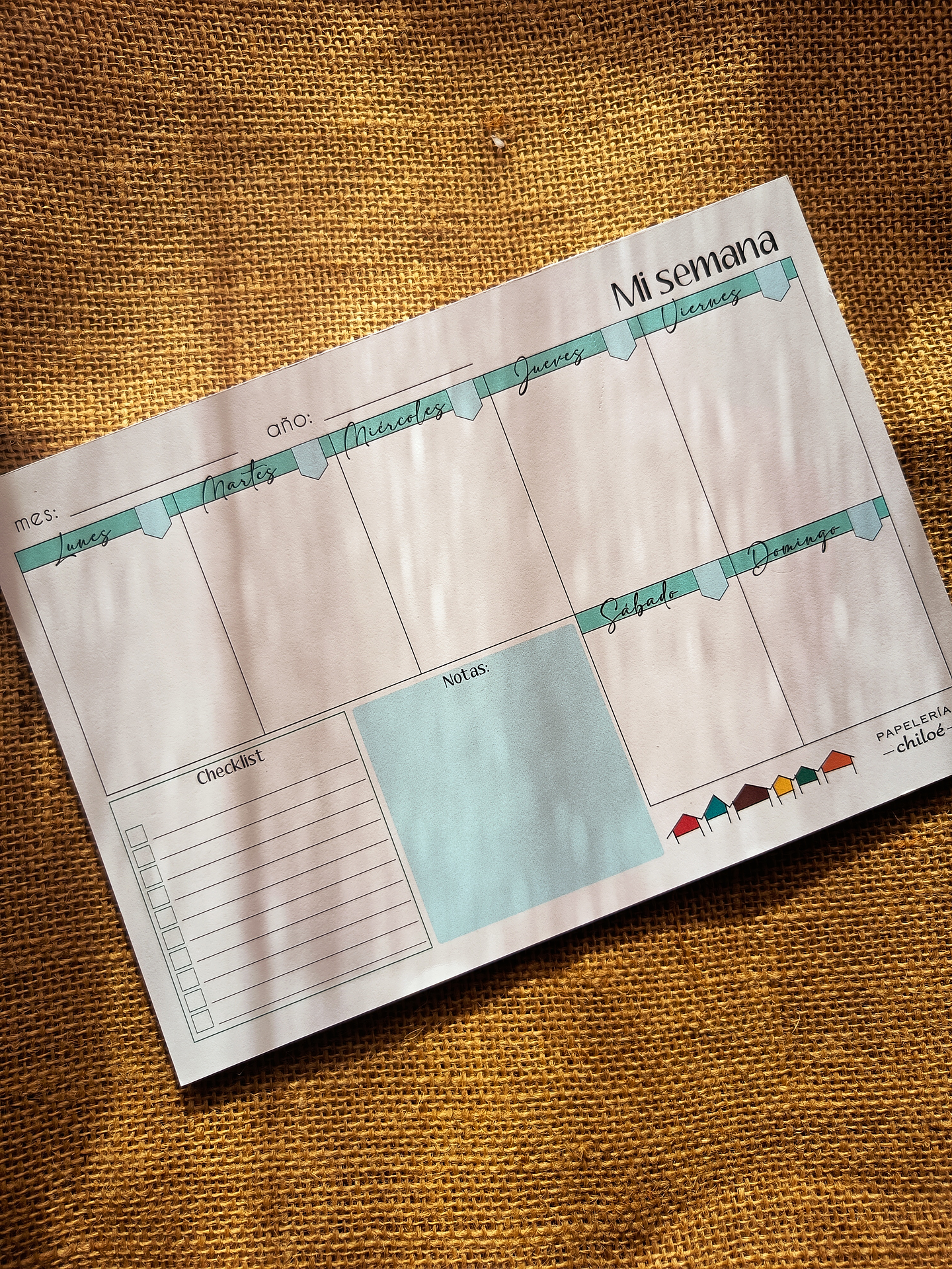 Planificador semanal de escritorio B5 1