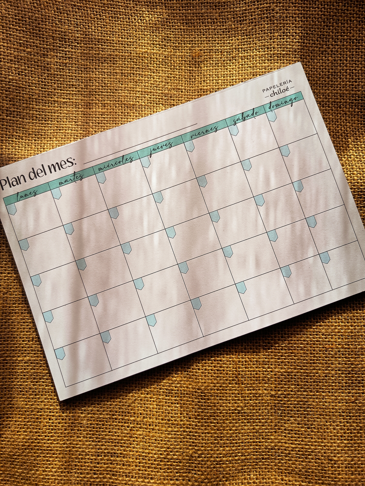 Planificador mensual de escritorio B5 1