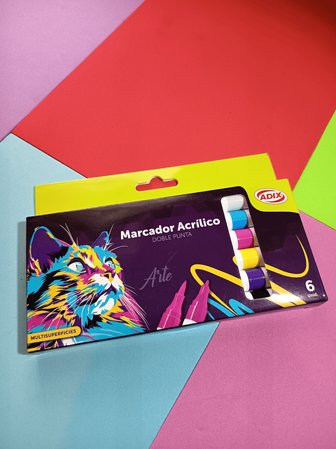 Set marcador punta brush pen acrilicos