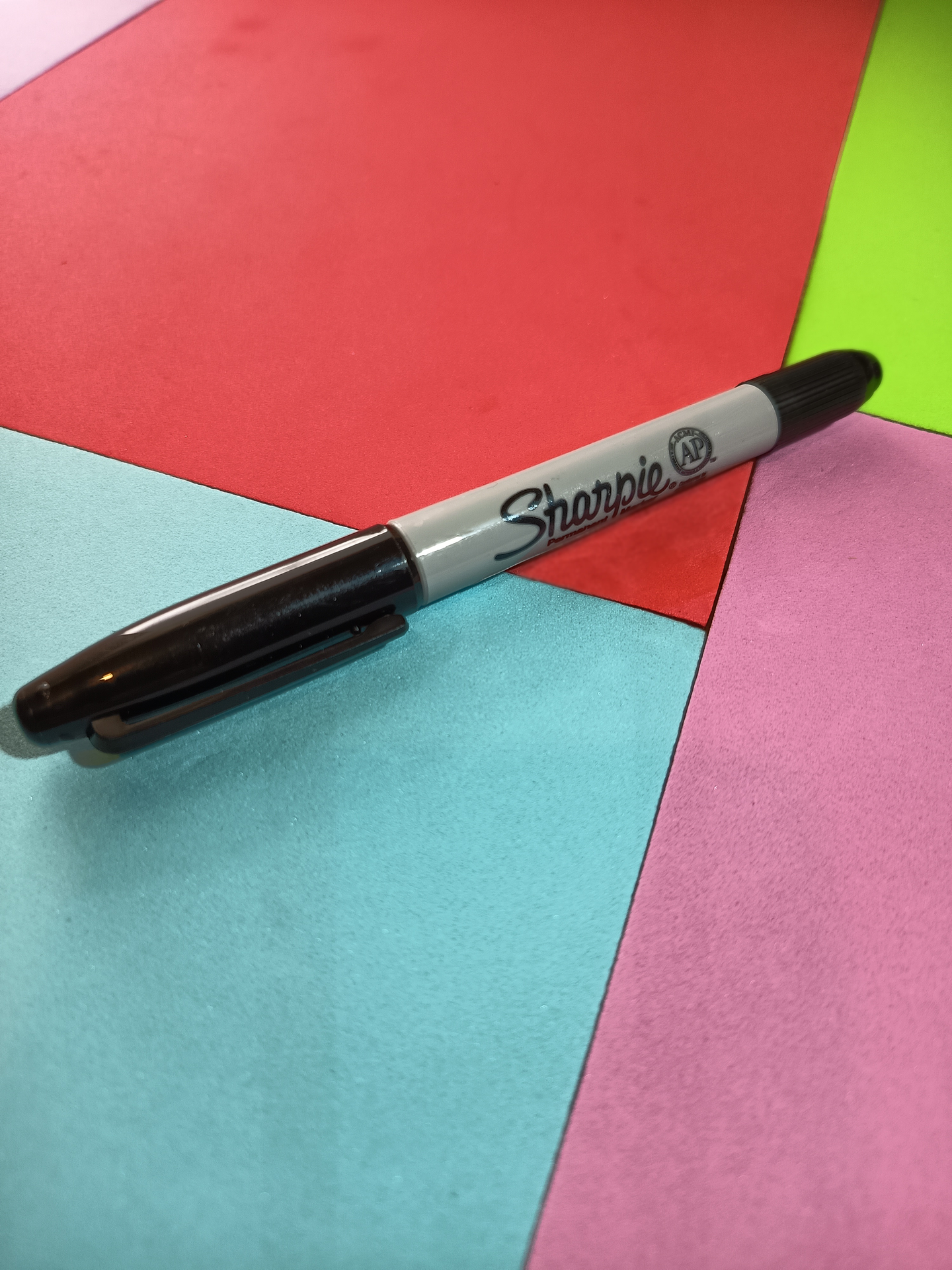 Marcador Sharpie doble punta negro 1