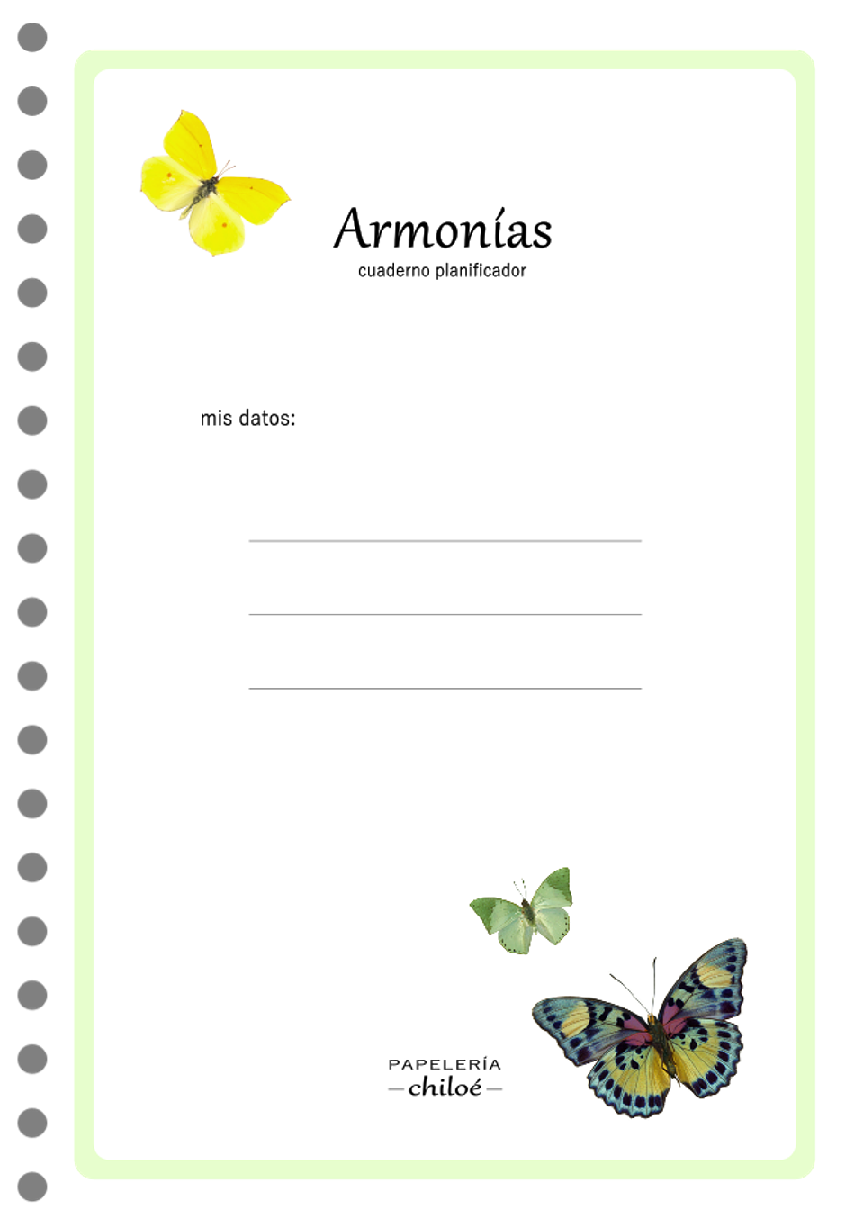 Cuaderno planificador Armonías B5 3