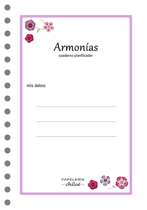 Cuaderno planificador Armonías A5