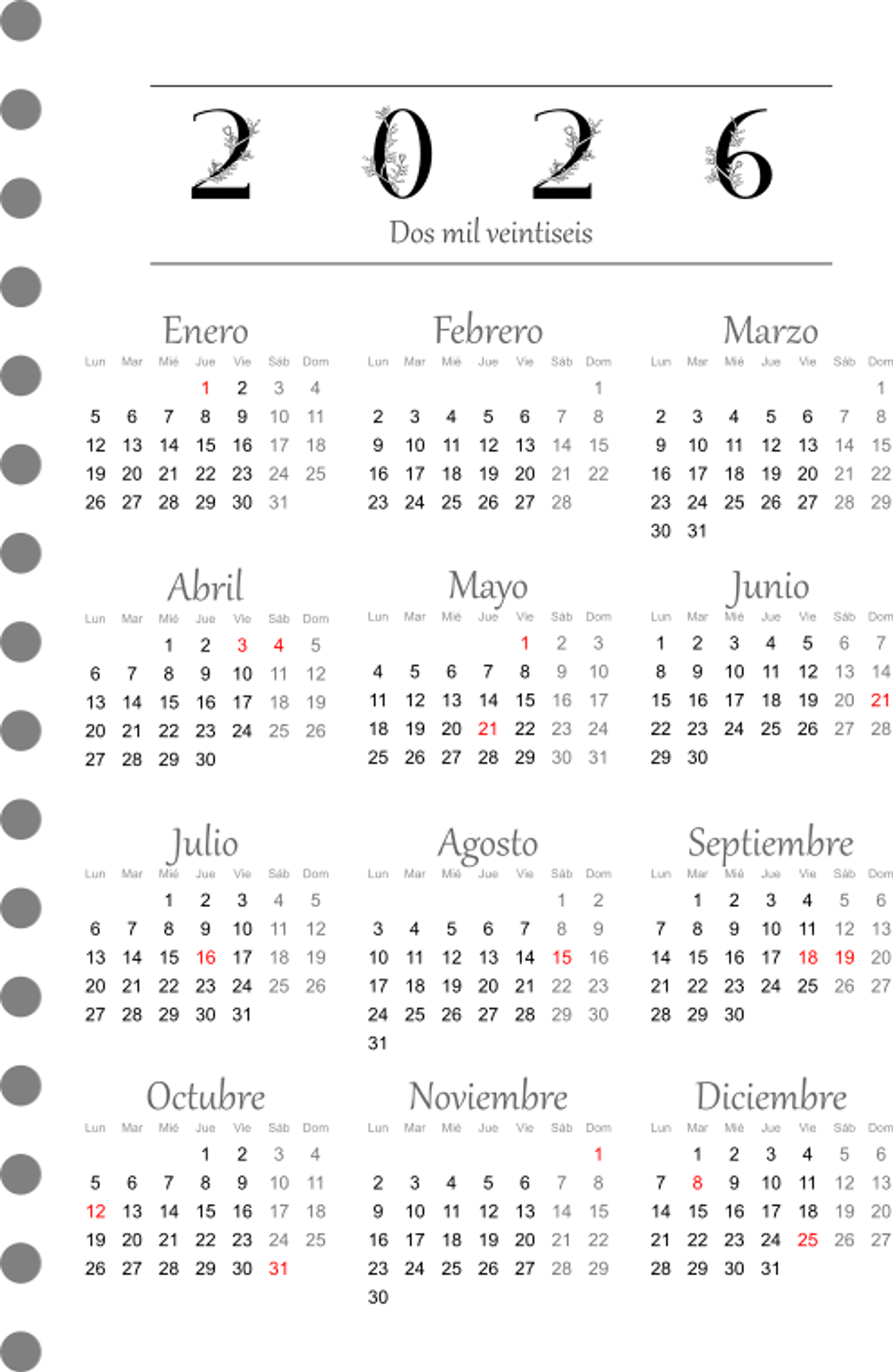 Cuaderno planificador Armonías A5 3