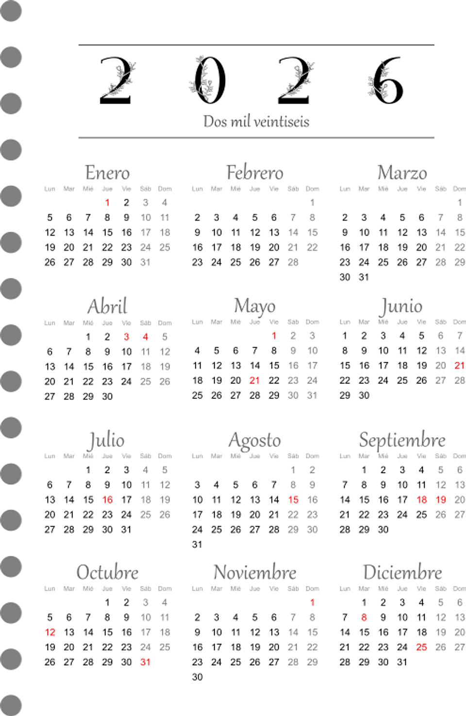 Cuaderno planificador Armonías A5 3