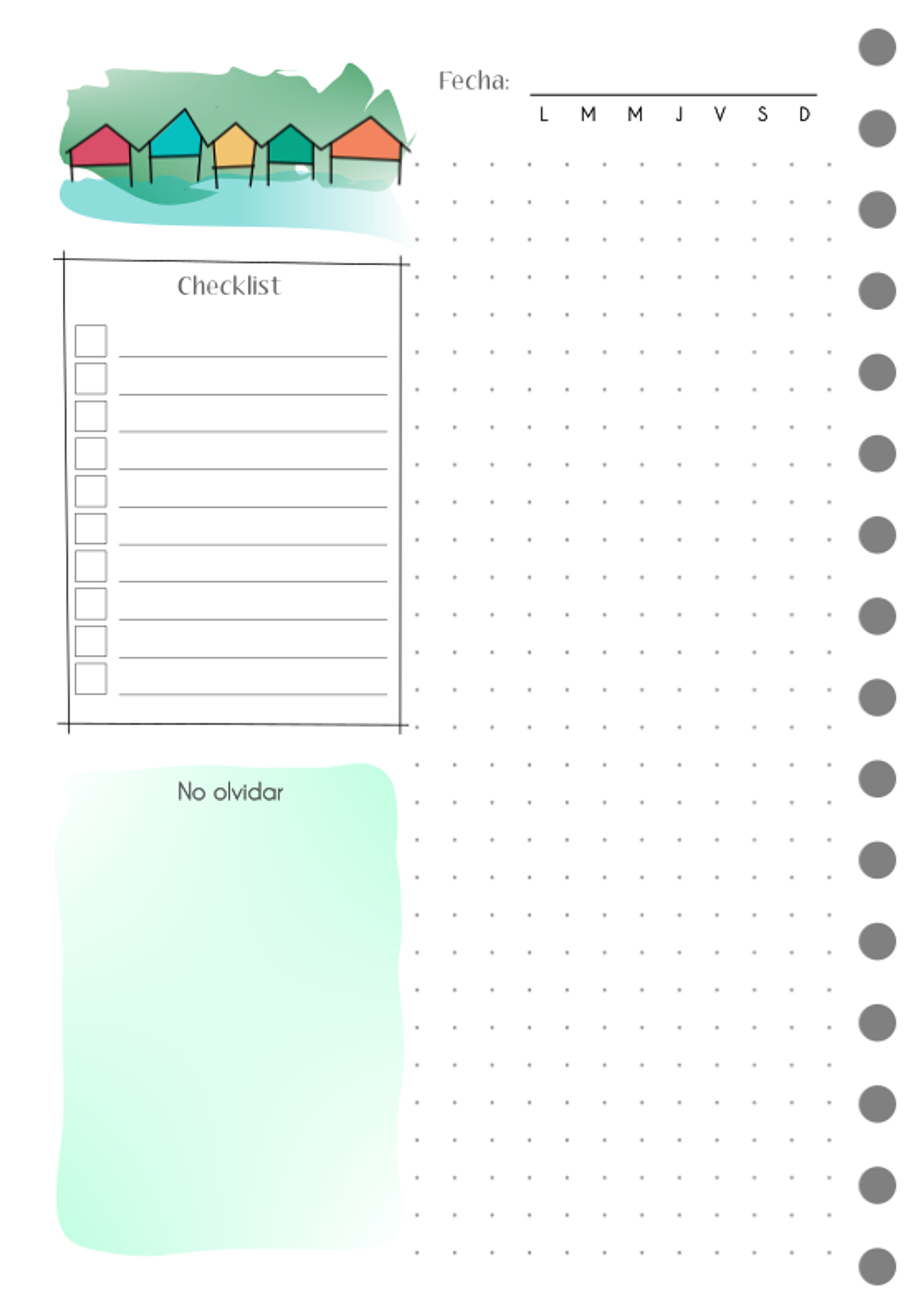 Cuaderno planificador Paisajes A5 10