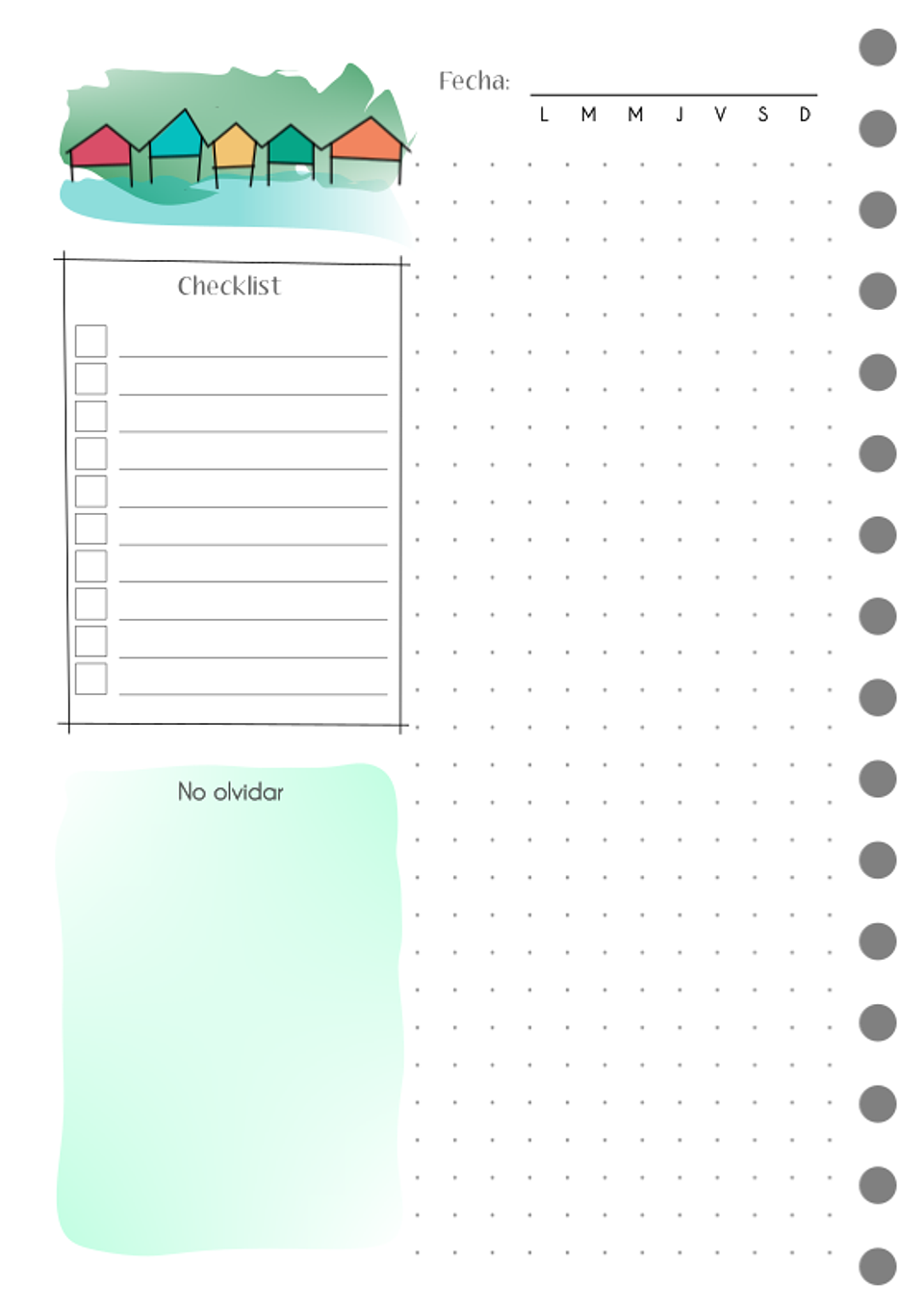 Cuaderno planificador Paisajes A5 10