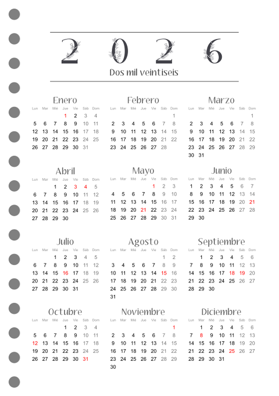 Cuaderno planificador Paisajes A5 5