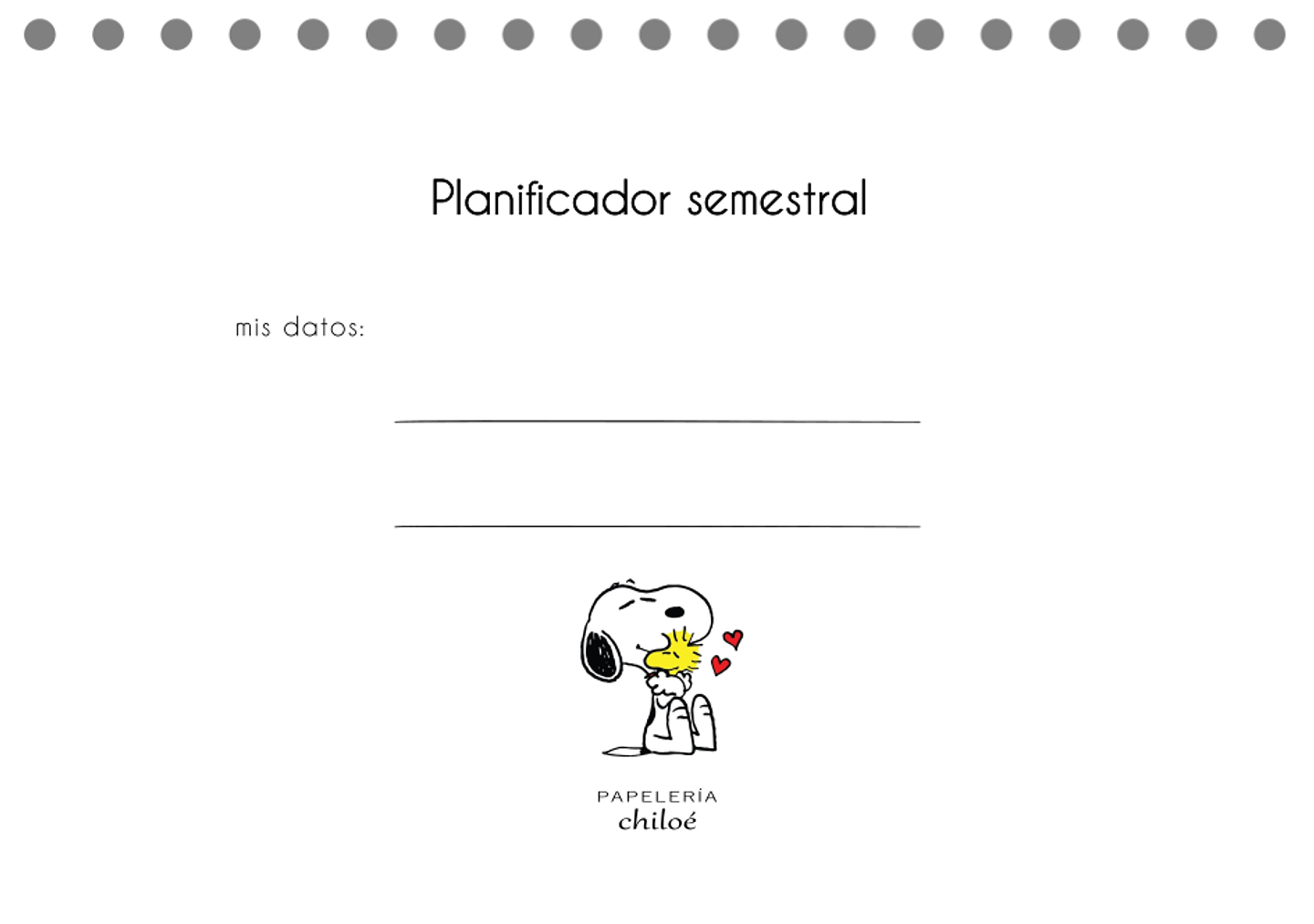 Planificador semestral 8