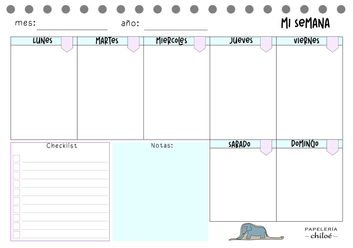 Planificador semestral 10