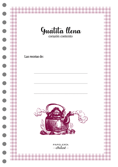 Cuaderno recetario B5