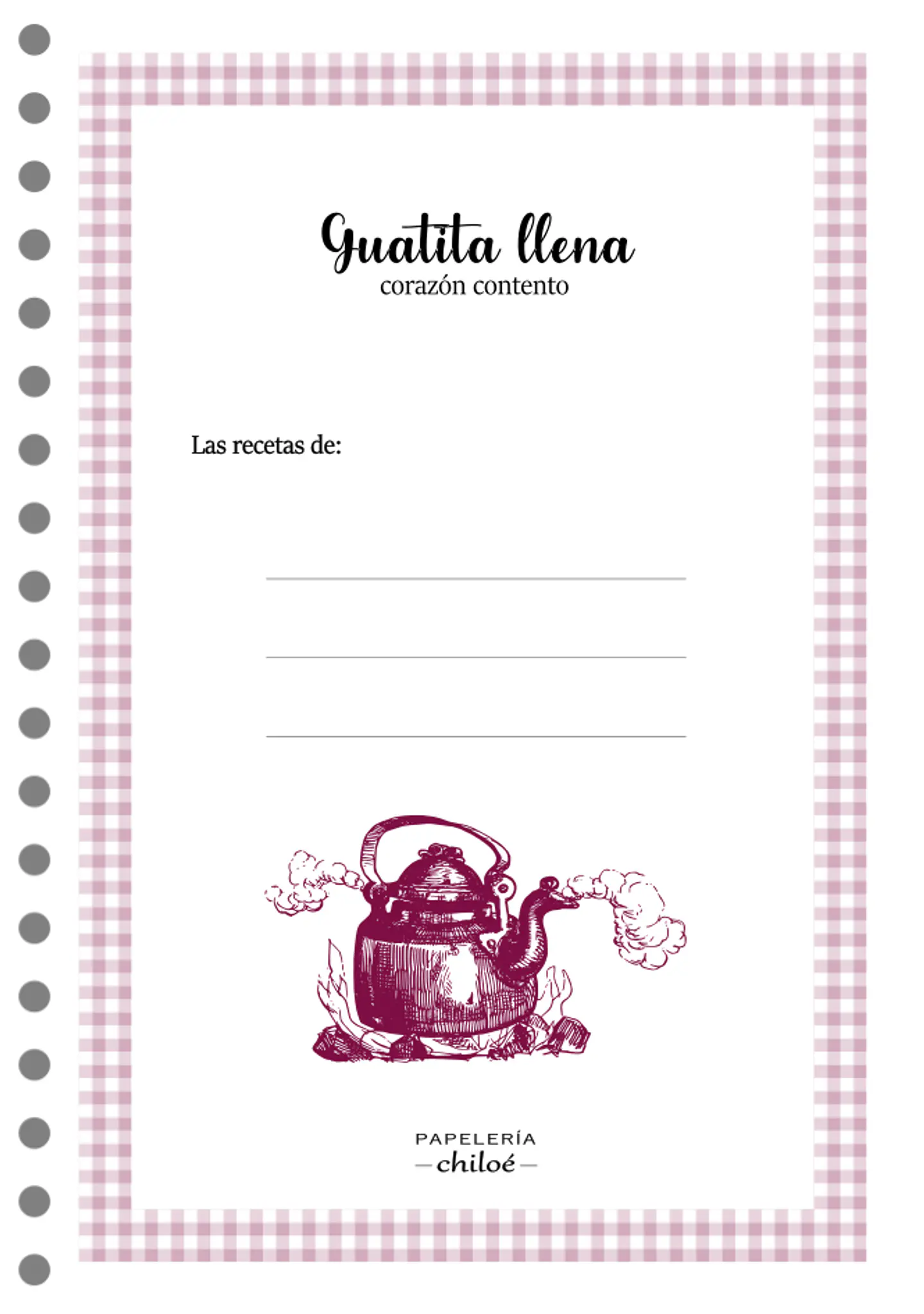 Cuaderno recetario B5 2