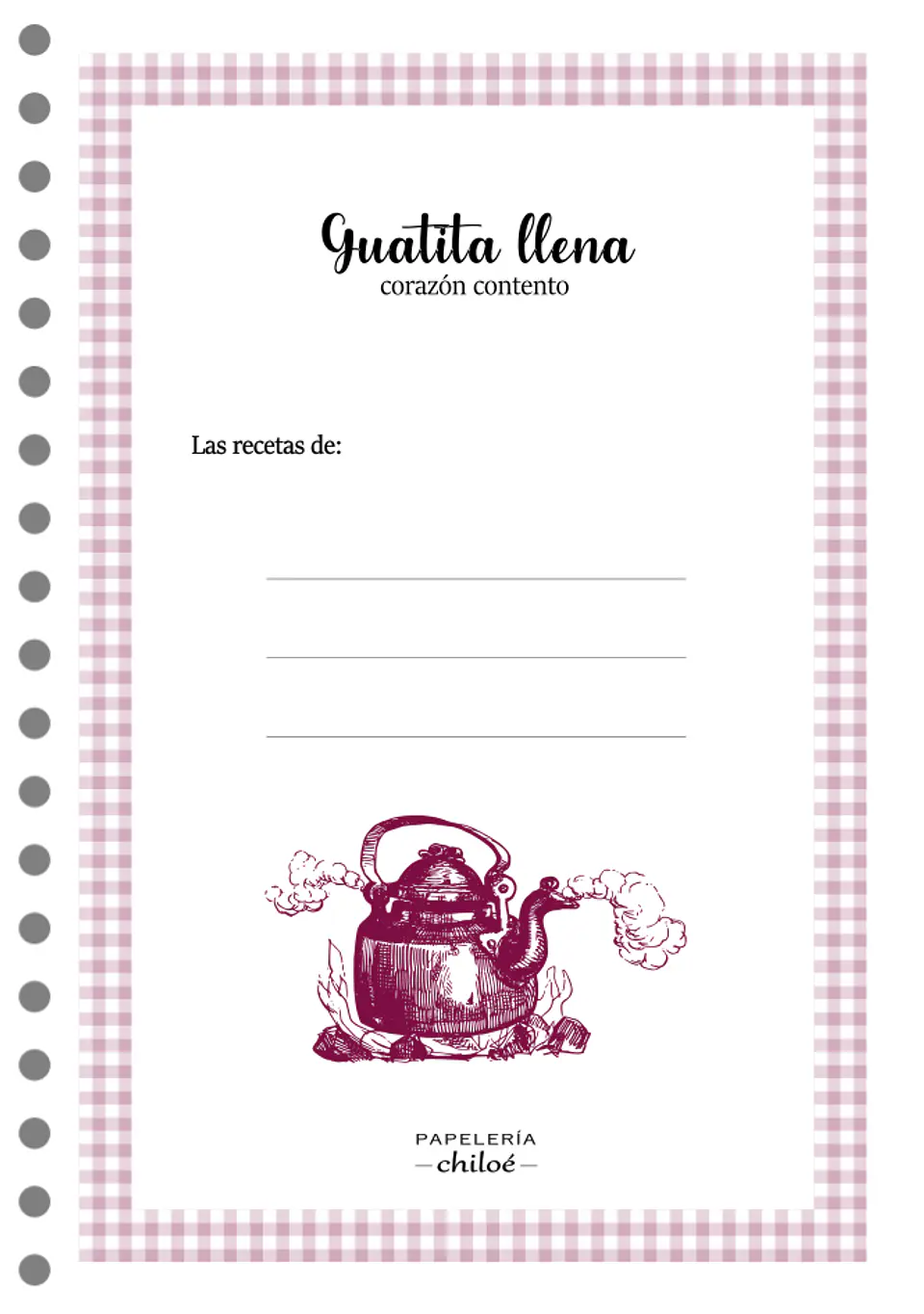 Cuaderno recetario B5 2