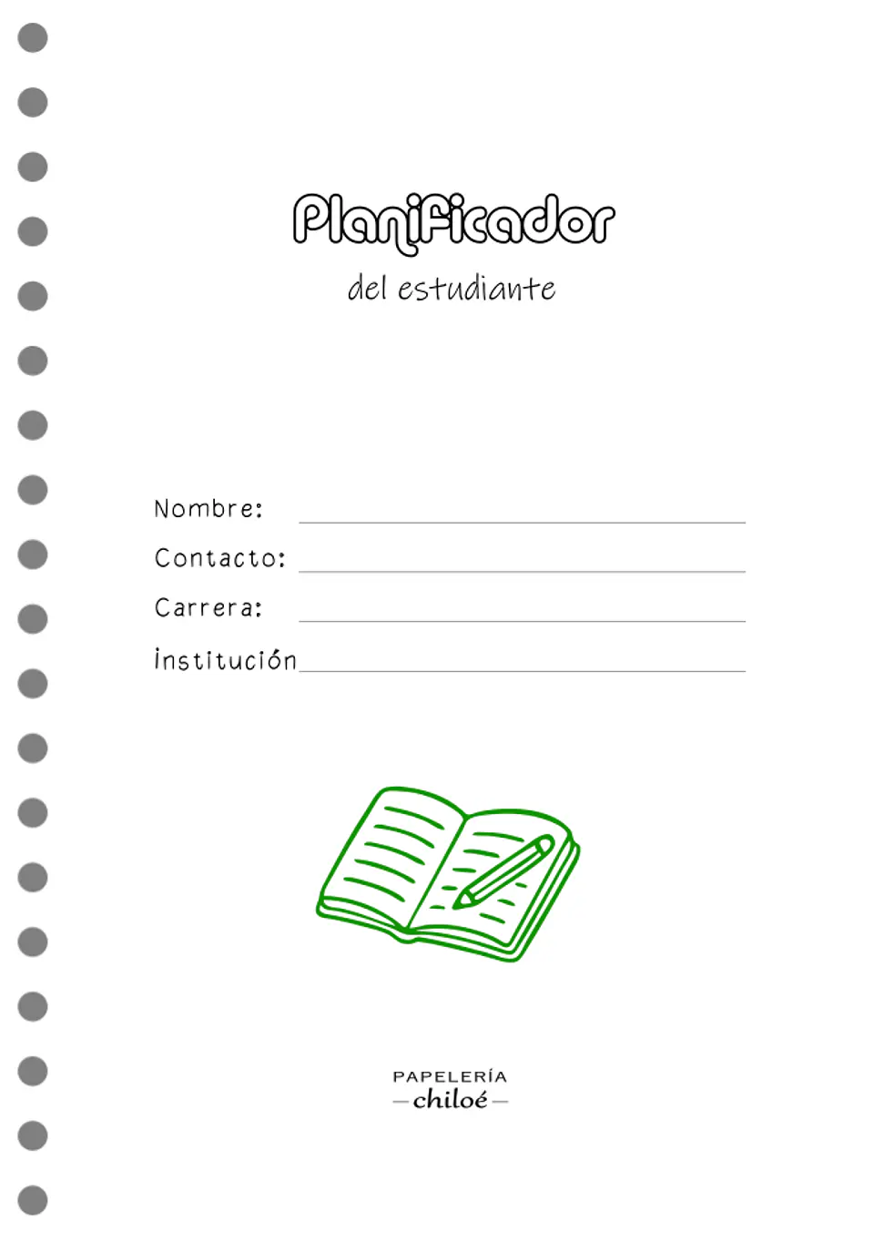 Planificador de estudio B5 2