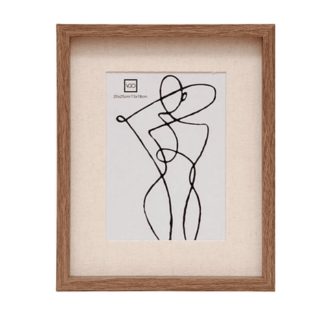 Marco con paspartú de lino 30x40 (20x30)