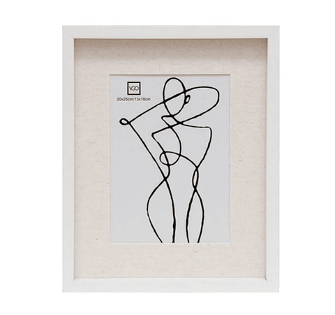 Marco con paspartú de lino 30x40 (20x30)