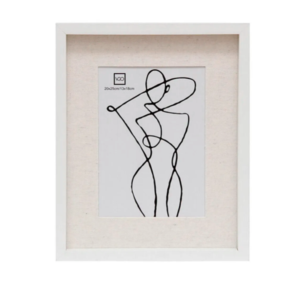 Marco con paspartú de lino 30x40 (20x30) 2