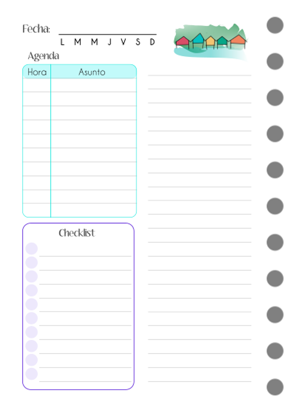 Cuaderno planificador Paisajes A6 7