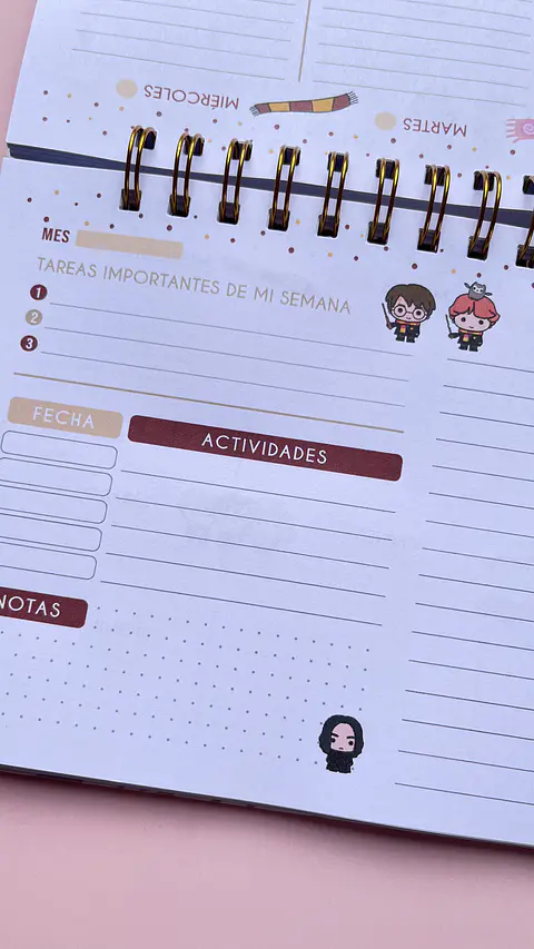 Planificador semanal Harry Potter