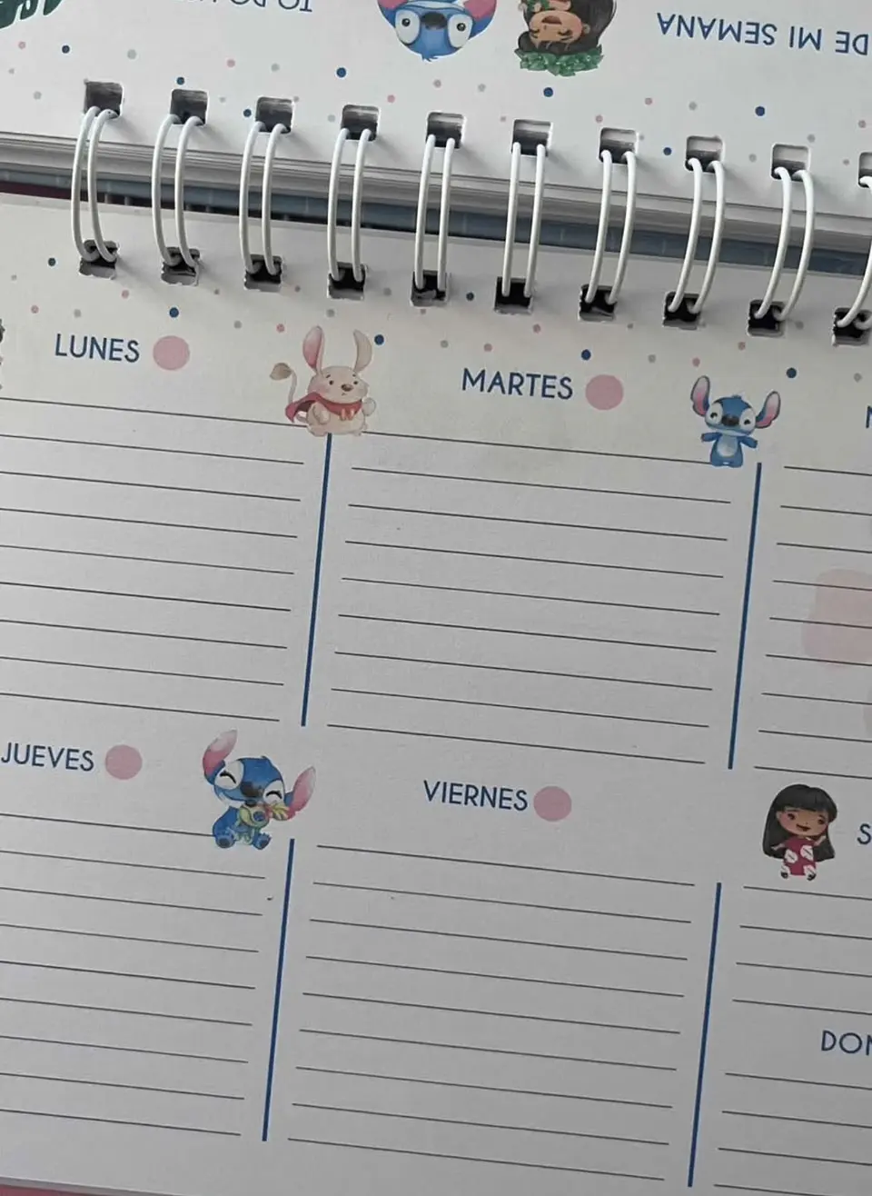 Planificador semanal Stitch 3