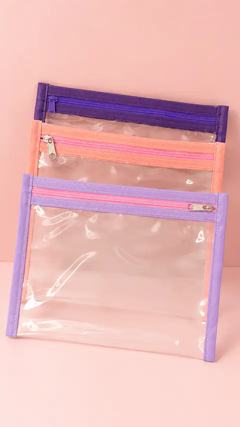 Estuche transparente