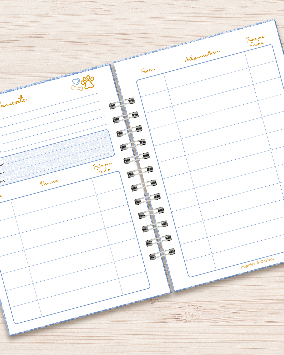 Agenda Veterinaria Celeste 3