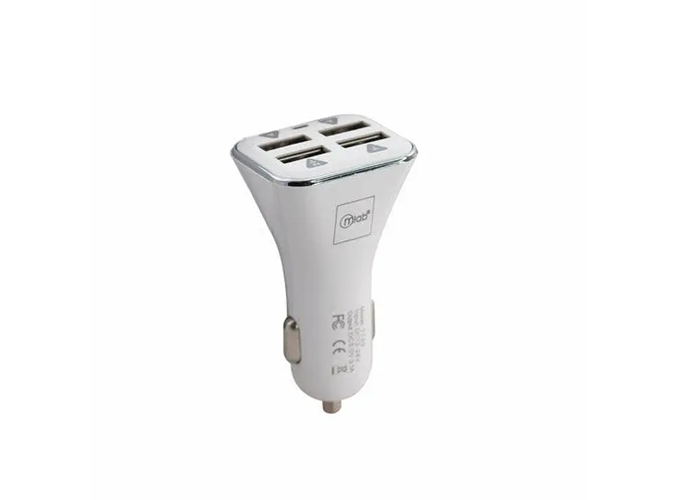 Microlab Adaptador Auto 12V 4USB White 07769  1