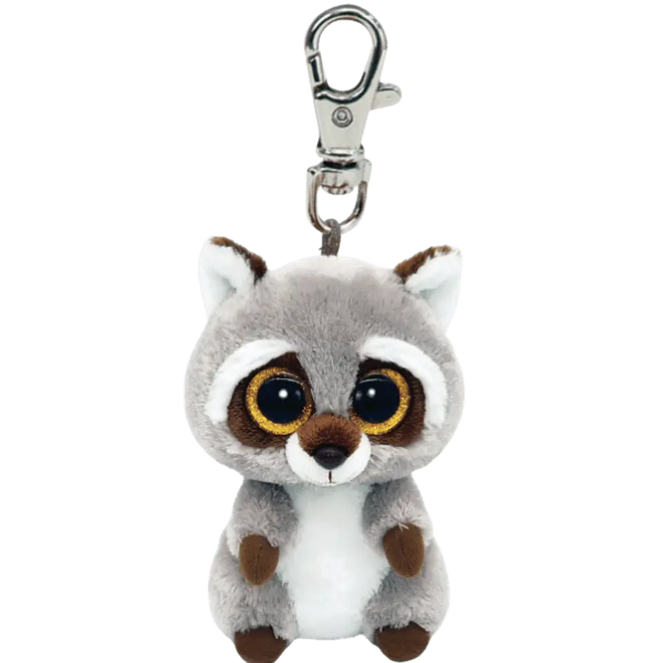 Ty Llavero Beanie Boos Oakie Mapache Gris 35252  1