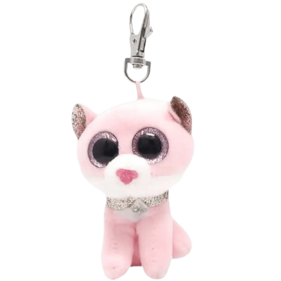 Ty Llavero Beanie Boos Fiona Gato Rosado 35247  1