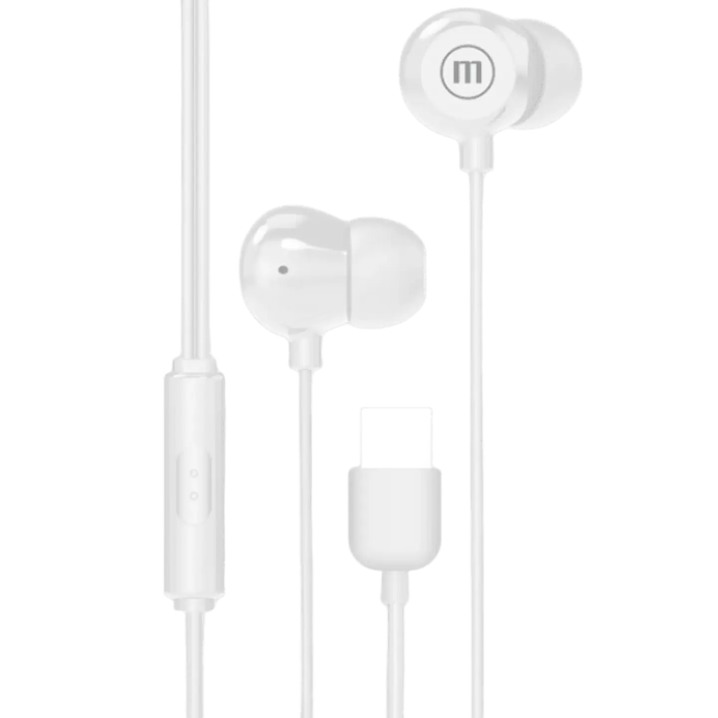 Maxell Audífonos In Ear C/Mic USB-C Blanco  2